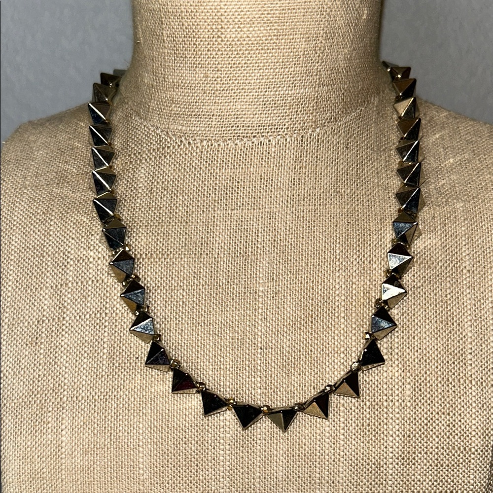 A/X Armani Exchange Gold and Silver Triangle Necklace